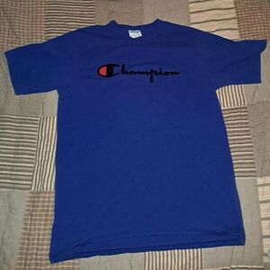 Champion Men's Royal Blue Tee with Logo